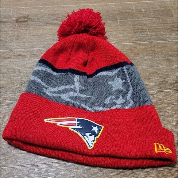 New Era Other - New England Patriots New Era knit pom hat 2015 50TH Gold Collection TB12 Brady
